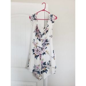 City Chic White Floral Short Romper